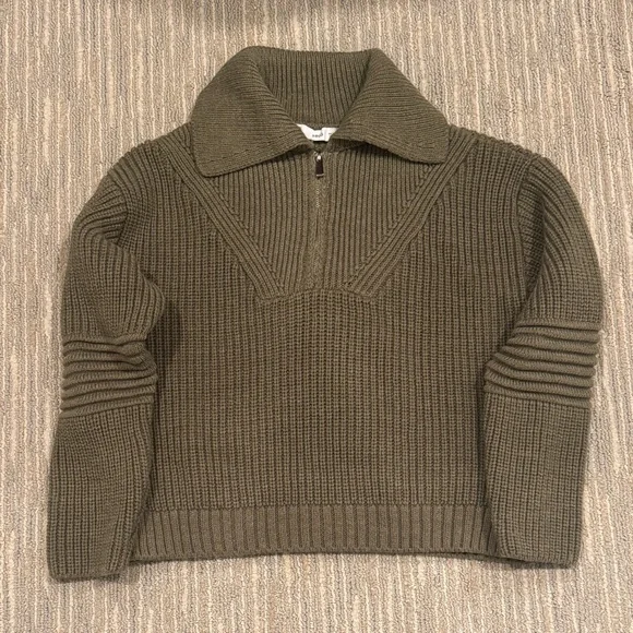 Mango olive green sweater - Picture 5 of 9